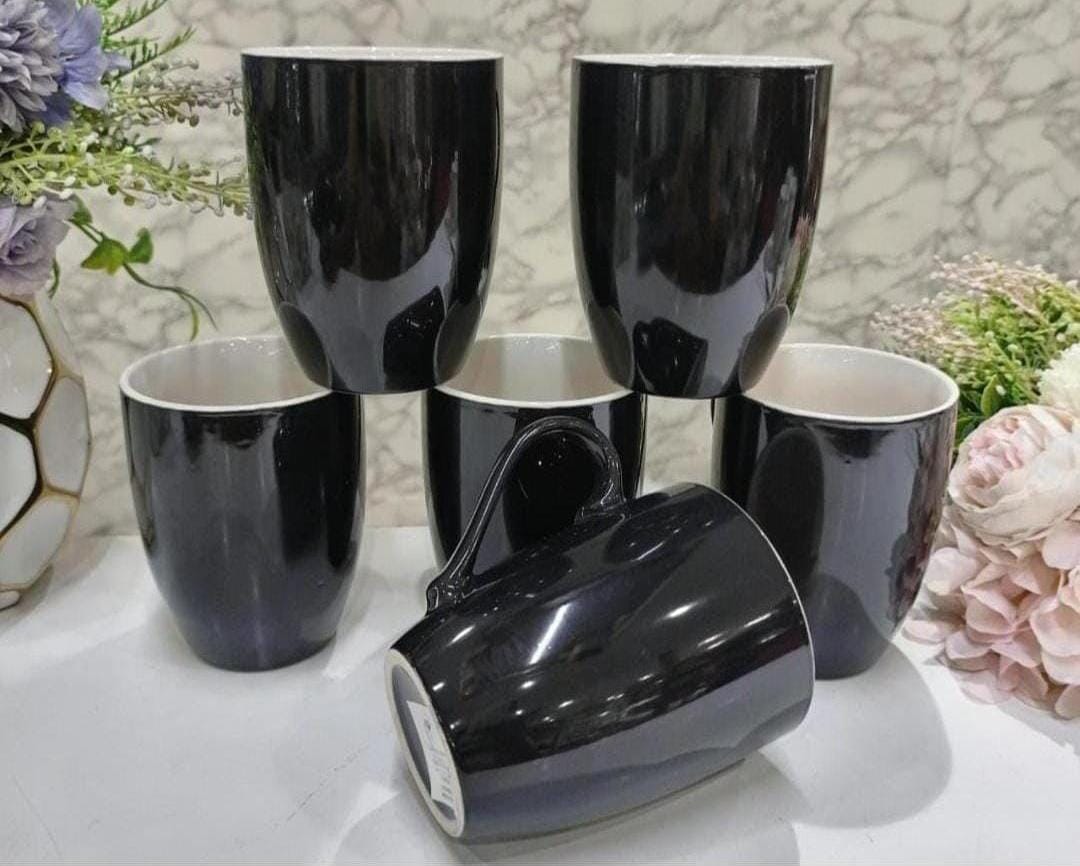 🦋Nice One Set of 6pcs 370ML High Quality Porcelain Cups Tea Milk Coffee Mugs🎇Strong mugs in big value packs of 6 provide insulation to keep drinks warmer for longer.
They are made with a thick, comf