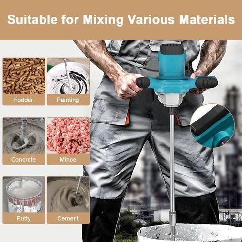 Makita Heavy duty Cement Mixer and paint mixer -Electric Concrete Mixer -Handheld Mud Mixer for Motar,Paint, Grout, Plaster, Thinset,Fodder Stirring Tool🦋powerful and efficient tool designed for mixi