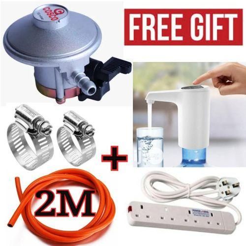 🎇Cosco QUALITY SAFE COMPATIBLE STANDARD 13KG GAS CYLINDER REGULATOR PLUS 2M PIPE & CLIPS+WATER DISPENSER+4 WAY POWER EXTENSION 😶‍🌫️Gas Regulator with a meter
Prevents shortage/ov