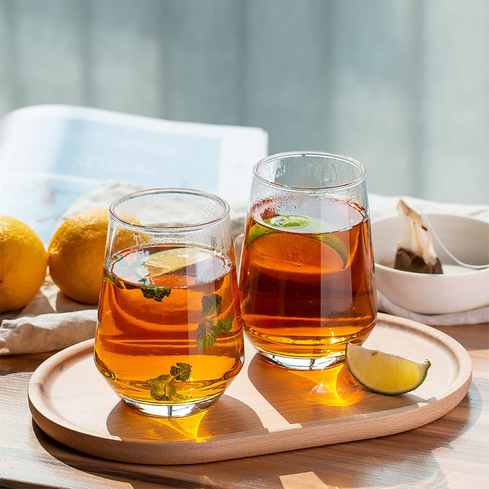 🎇Transparent Drinking Glasses Set(6) For Cold/Warm Drinks😶‍🌫️high quality and scratch free glass.The material is hardness glass thus not easy to break. The glasses can accommodate warm temperatures