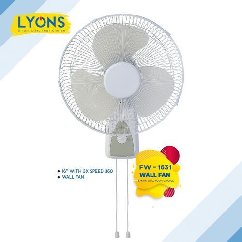🦋AILYONS WALL FAN MOUNT WITH SUPER POWER 16"🎇Quiet Operation
Power full Air Flow
Double Reinforced Grill
ask simple and fun and turns your house into a home.• 16 "WALL FAN 
• 3 Speed Control Panel