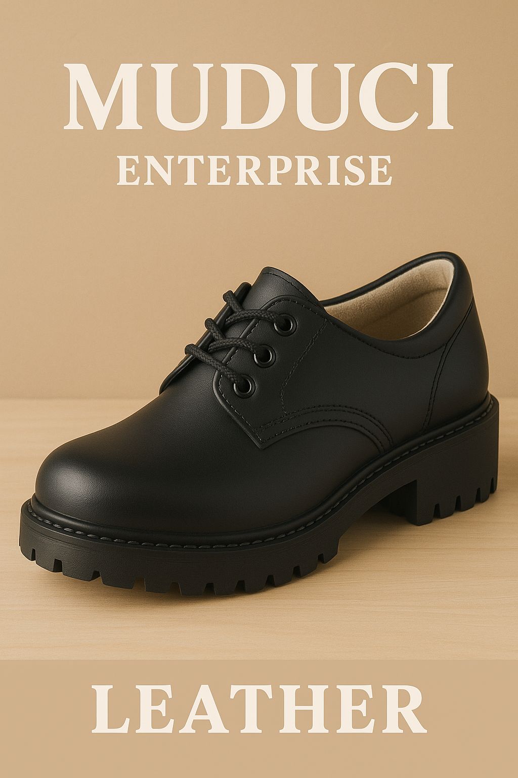 Tough Cowhide boy's school unisex leather shoes British style built to last Autumn Winter Lace-up student soft-sole light school shoes