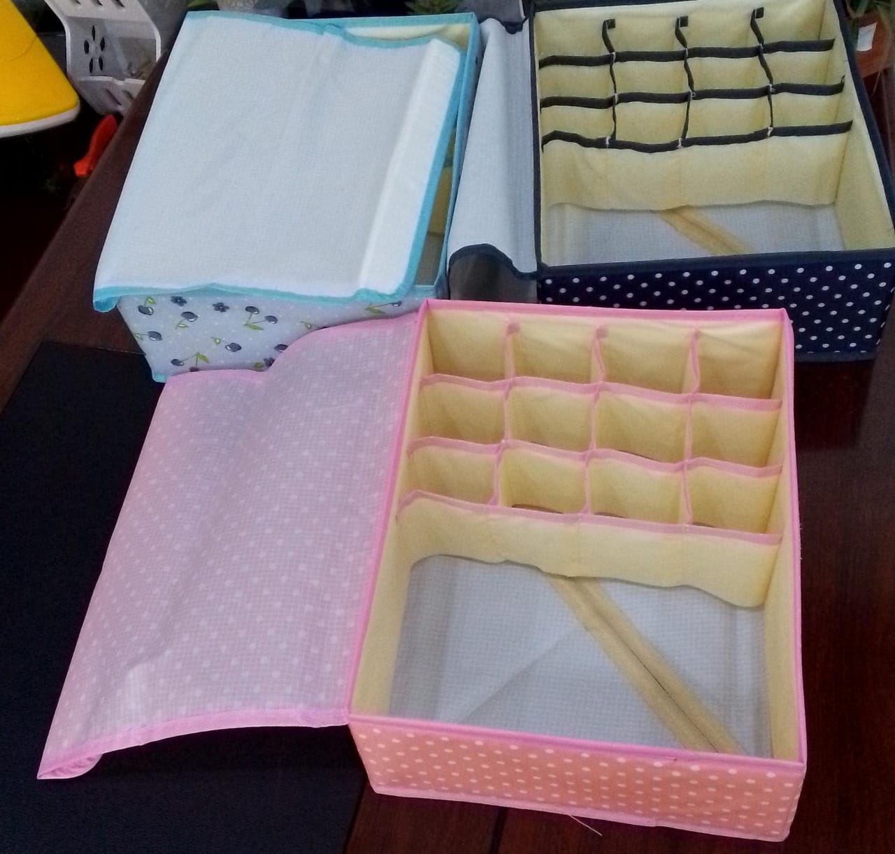 Foldable 13 Grid under garment organizer Foldable Wardrobe Clothes Drawer Organizers Breathable Mesh Clothing Organizer