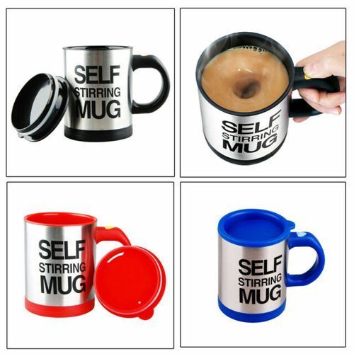 2AAA Battery Powered Self Stirring Mug,Self-Stirri Automatic Coffee Tea Milk Mixing Cup With Lid, Stainless Steel Auto Stirring Mug,Smart Stir Mug