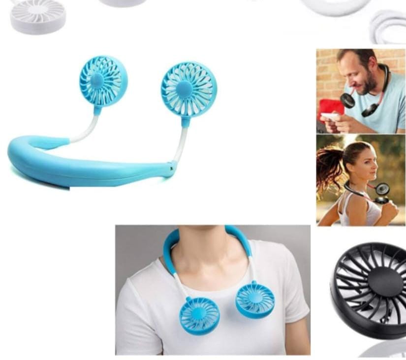 Mini Neck Portable Personal Neck-Hanging Rechargeable Neckband Cooling Sport Fan 3 Speeds and 360 Degree Rotation Neckband Cooler
