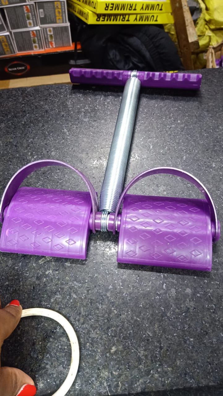 Tummy trimmer ELASTIC SIT UP PULL ROPE PEDAL RESISTANCE BAND POWERFUL SPRING DRAWSTRING TUMMY TRIMMER EQUIPMENT PORTABLE HOME GYM WITH ELASTIC BODYBUILDING FITNESS SLIMMING TRAINING EXERCISE BANDS