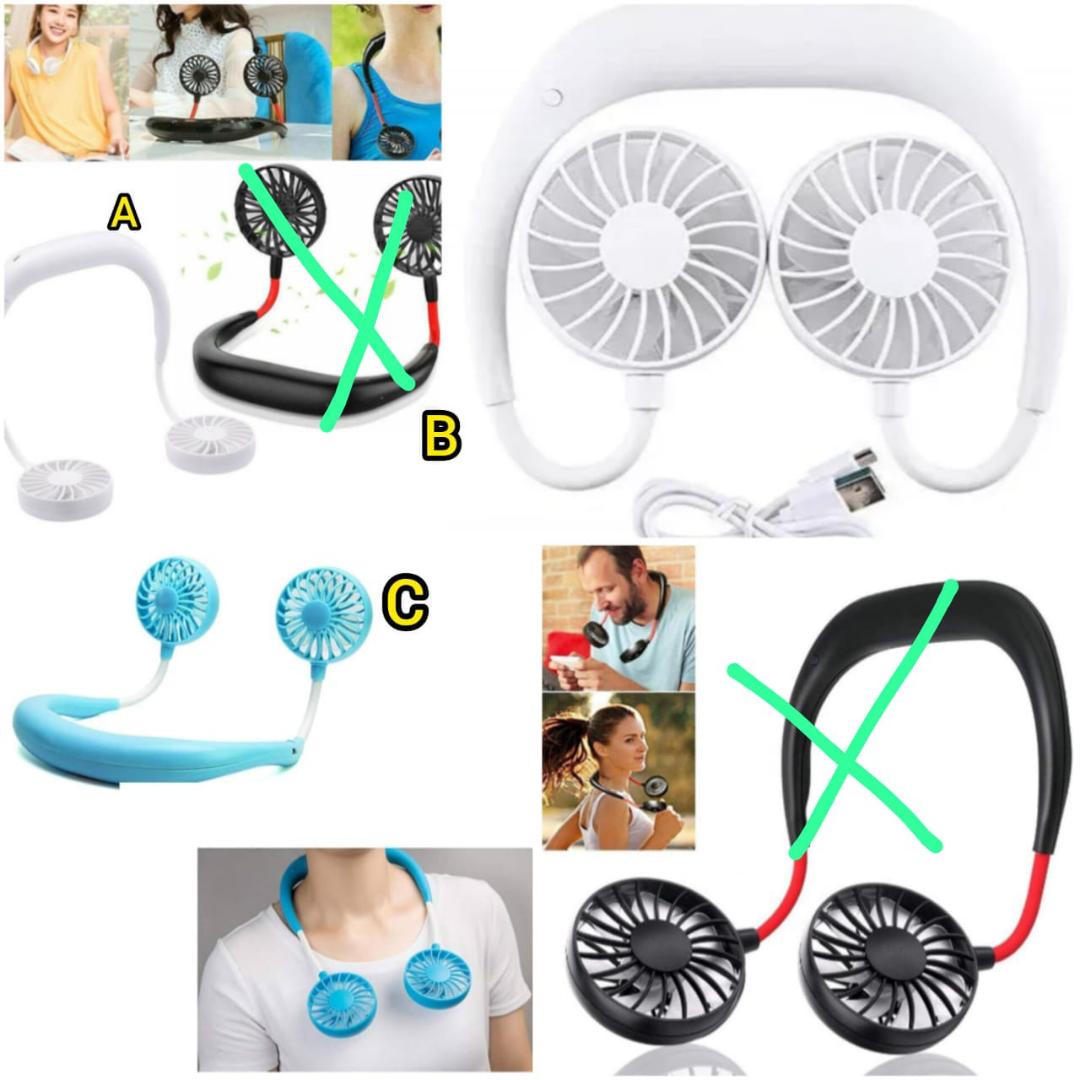 Mini Neck Portable Personal Neck-Hanging Rechargeable Neckband Cooling Sport Fan 3 Speeds and 360 Degree Rotation Neckband Cooler