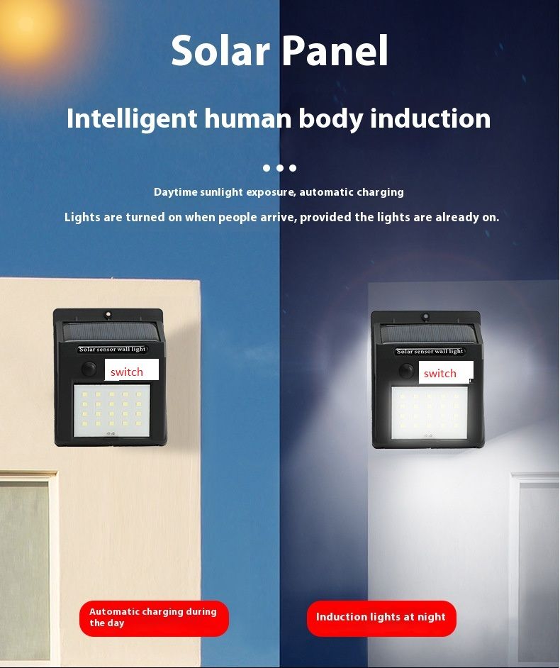 New Year Special Offer Only Solar Light Outdoor 20LED SMD Wall Light,IP65 Rating Rain&Lightning Resistant for Outdoor Home Lighting, Gardens, Courtyards & Pathways.1-5 Days Fast Shipping