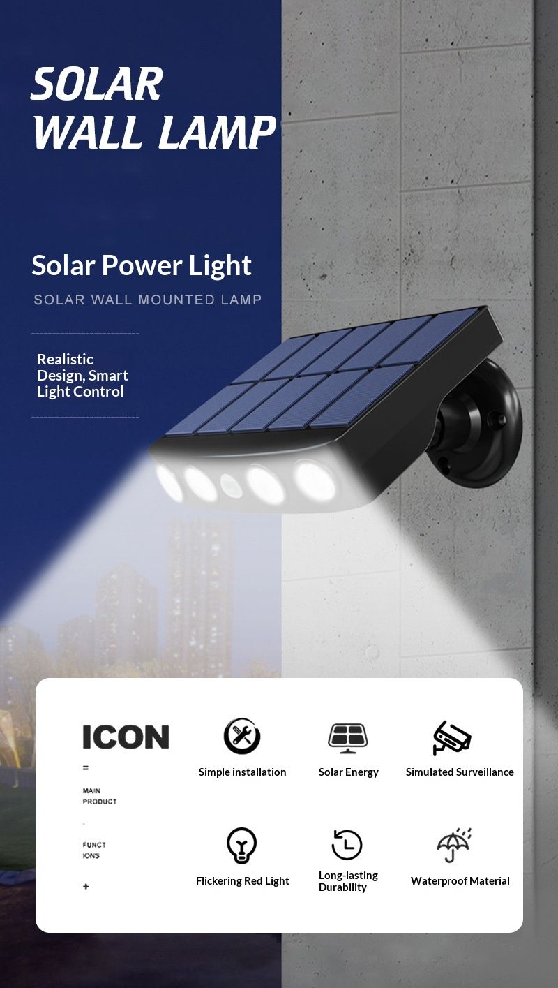 2026New Solar light Radar MonitoriLED SMD Wall-Mounted Garden/Lawn/Outdoor Light Up to 48 hours of continuous illumination Long-lasting battery Waterproof outdoor design Fast shipping within 1-5 days