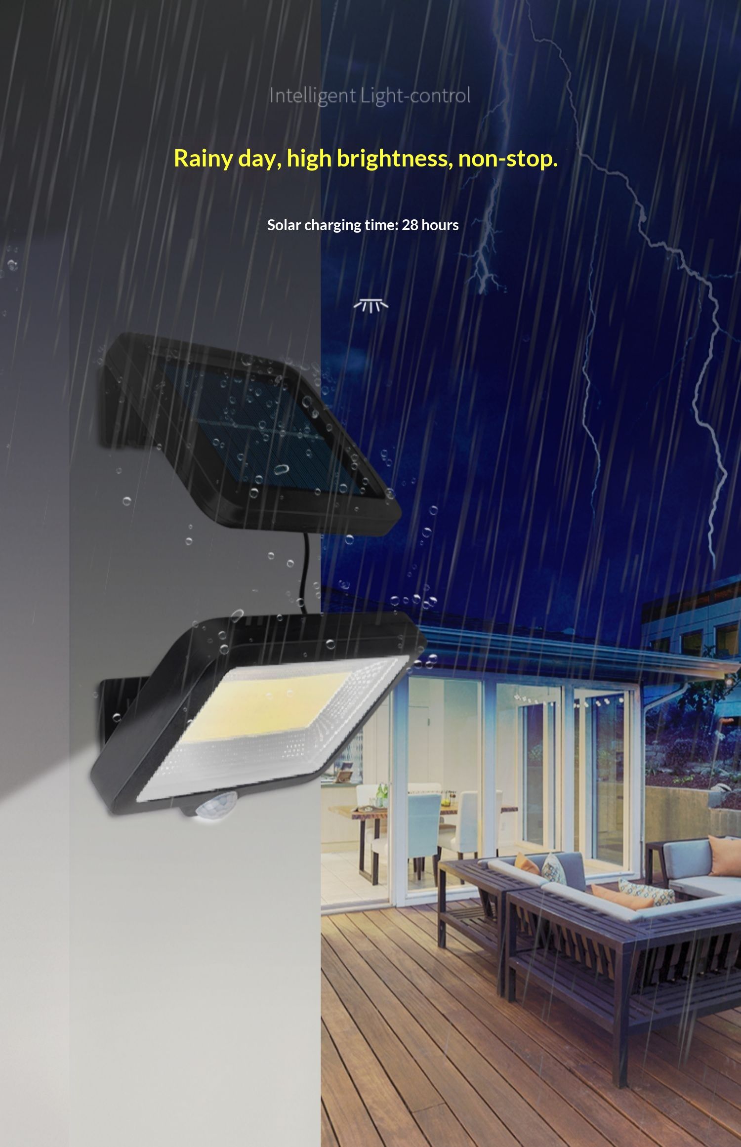 2026 New Solar lights LED SMDLamp, Large Split-Design 100COB Single-Battery Outdoor Remote-Controlled Light / Up to 48 Hours Continuous Operation/Fast Shipping Within 1-5 Days