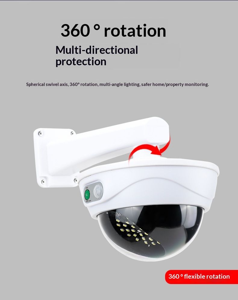 2026 New Solar Outdoor LightSMDEuropean Streetlight Design Simulated Surveillance Camera Anti-Theft 34 LED Smart Sensor Outdoor Light Suitable for Courtyards, Gardens, Outdoor Areas 1-5Fast Shipping