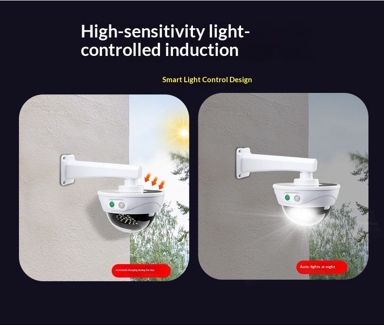2026 New Solar Outdoor LightSMDEuropean Streetlight Design Simulated Surveillance Camera Anti-Theft 34 LED Smart Sensor Outdoor Light Suitable for Courtyards, Gardens, Outdoor Areas 1-5Fast Shipping