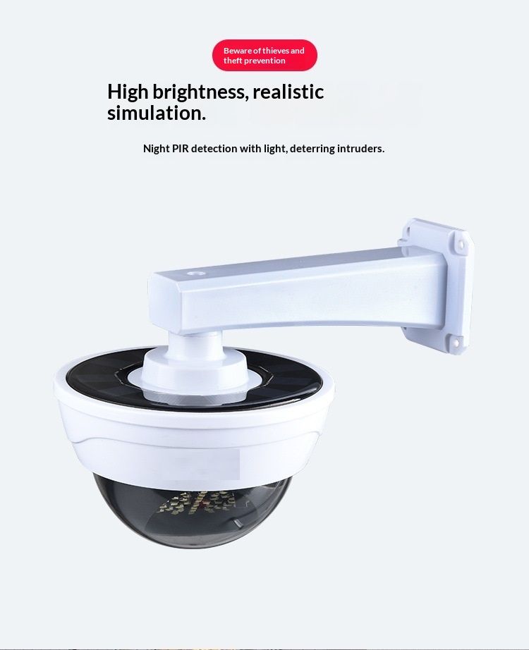 2026 New Solar Outdoor LightSMDEuropean Streetlight Design Simulated Surveillance Camera Anti-Theft 34 LED Smart Sensor Outdoor Light Suitable for Courtyards, Gardens, Outdoor Areas 1-5Fast Shipping