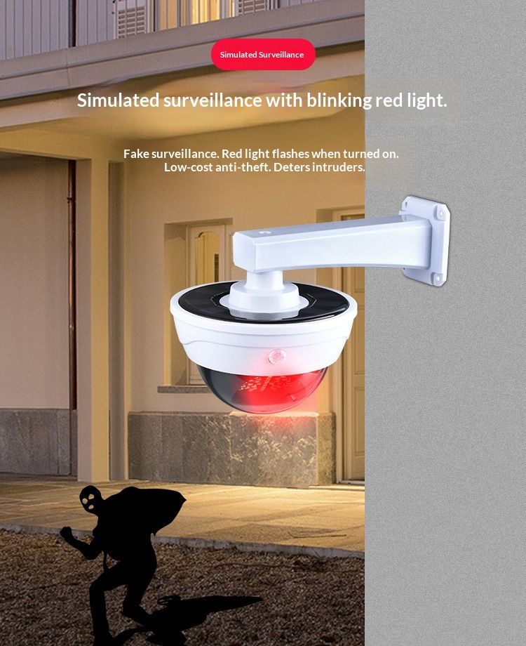 2026 New Solar Outdoor LightSMDEuropean Streetlight Design Simulated Surveillance Camera Anti-Theft 34 LED Smart Sensor Outdoor Light Suitable for Courtyards, Gardens, Outdoor Areas 1-5Fast Shipping