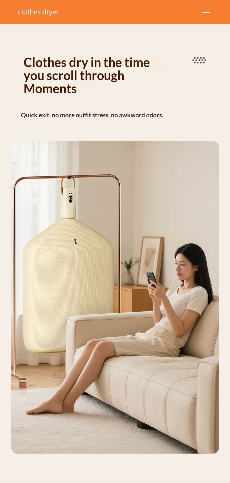 2026 New Portable Clothes Dry Travel-Friendly Home Dryer Smart Quick-Dry Portable Foldable Baby Clothes Dryer Energy-saving and power-efficient