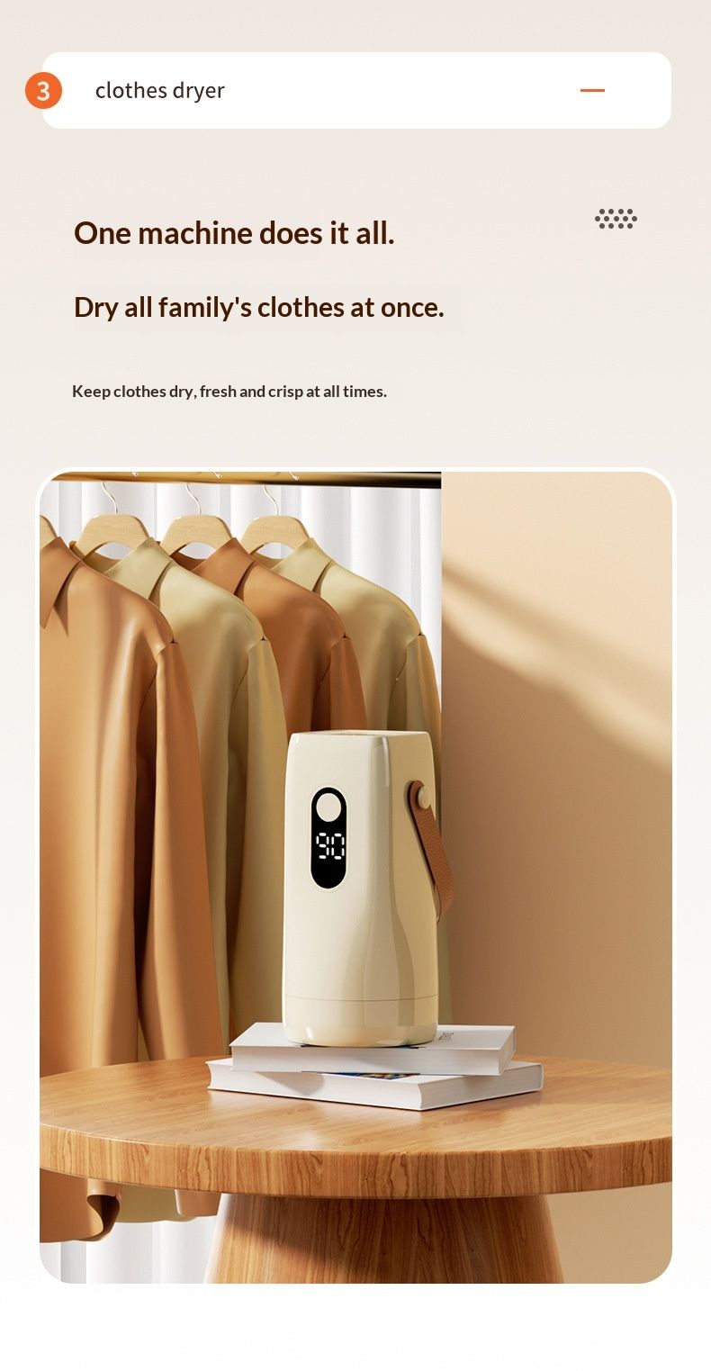 2026 New Portable Clothes Dry Travel-Friendly Home Dryer Smart Quick-Dry Portable Foldable Baby Clothes Dryer Energy-saving and power-efficient