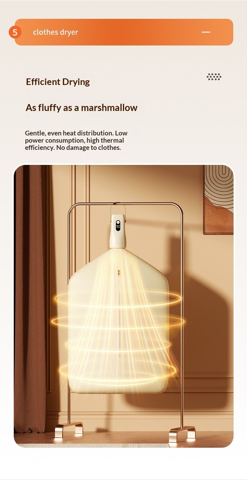 2026 New Portable Clothes Dry Travel-Friendly Home Dryer Smart Quick-Dry Portable Foldable Baby Clothes Dryer Energy-saving and power-efficient