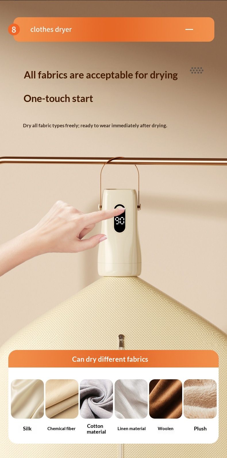 2026 New Portable Clothes Dry Travel-Friendly Home Dryer Smart Quick-Dry Portable Foldable Baby Clothes Dryer Energy-saving and power-efficient