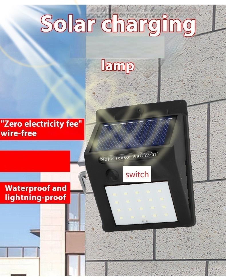 New Year Special Offer Only Solar Light Outdoor 20LED SMD Wall Light,IP65 Rating Rain&Lightning Resistant for Outdoor Home Lighting, Gardens, Courtyards & Pathways.1-5 Days Fast Shipping