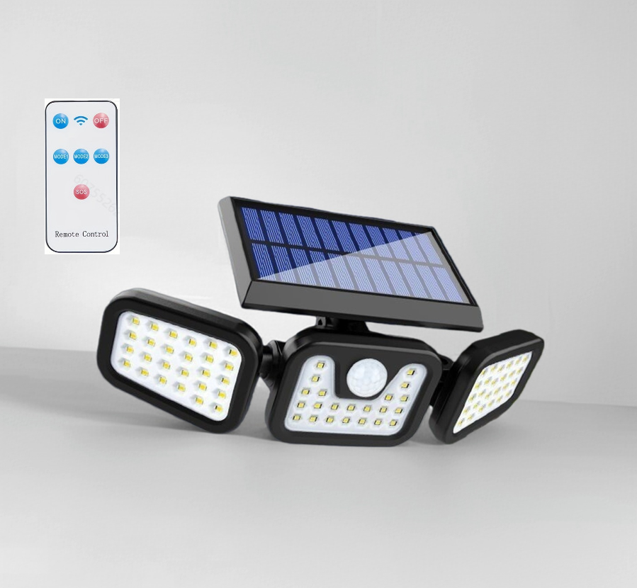 2026 New Solar light SMD3Head Outdoor Wall Lamp with 108 LED Beads Design Foldable 3-Sided Illumination with Intelligent Motion Sensor Extended Battery Life for Wide-Area Lighting Waterproof Resistant