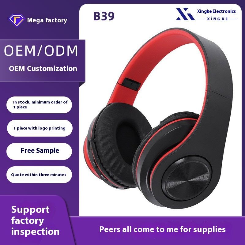 2026 Hot-selling New B39-UV in stock: wireless Bluetooth headphones with breathing lights.compatible with gaming phones and computers.Fast delivery within 1-5 days