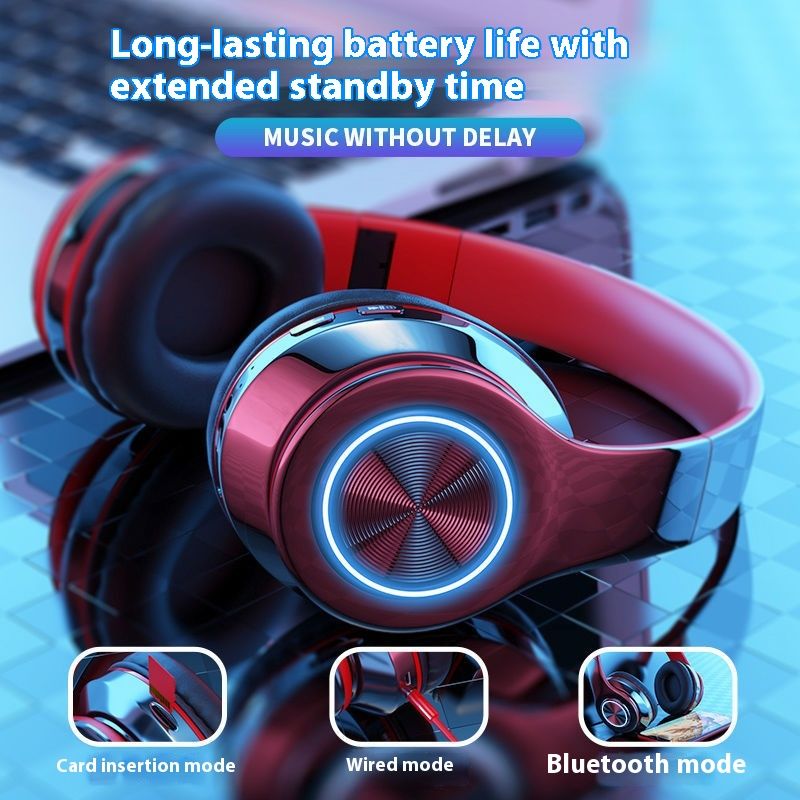 2026 Hot-selling New B39-UV in stock: wireless Bluetooth headphones with breathing lights.compatible with gaming phones and computers.Fast delivery within 1-5 days