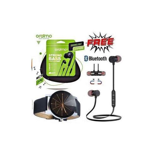 Oraimo Heavy Strong Bass Wired Earphone + Watch +Neckband