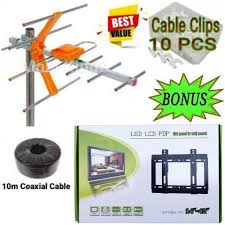 Digital TV Ariel//FREE CABLE,FREE CONNECTOR,Free Extension/FREE 14-42 Wall Mount