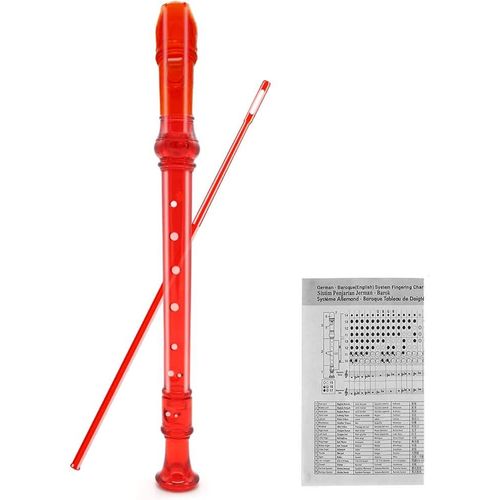SOPRANO RECORDER INSTRUMENT DETACHABLE 8 HOLES ABS DESCANT RECORDER WITH CLEANING ROD FOR BEGINNERS