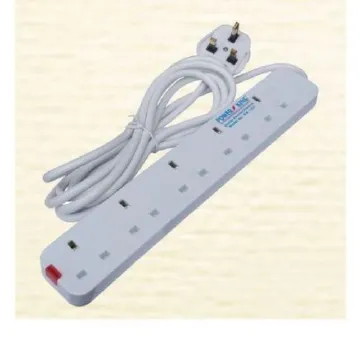 Power King Electronic 6 Way Multifunctional Plug Extension // EXTENTION 6WAY With Long Cable + GIFT TV HOLDER WALL MOUNT BRACKET FOR 15 INCH, 24INCH, 32 INCH & 43 INCH Smart Android Frameless T