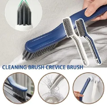 2 PIECES CREVICE BRUSH MULTI-PURPOSE HARD BRISTLE CREVICE CLEANING BRUSH -DEEP REACH GAP CLEANING TOOL FOR HOUSEHOLD USE -VERSATILE, DURABLE, THIN BRUSH TO