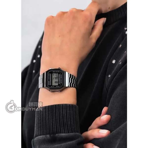 Casio Vintage Watch Couple Combo Watch 2Watches Rosegold+Black F91W Steel Band Watch Retro LED Digital Sports Dial Unisex Military Waterproof Electronic Wrist Band Clock For Ladies Men Business Watch