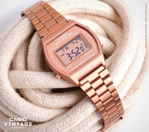 Casio Vintage Watch Couple Combo Watch 2Watches Rosegold+Black F91W Steel Band Watch Retro LED Digital Sports Dial Unisex Military Waterproof Electronic Wrist Band Clock For Ladies Men Business Watch