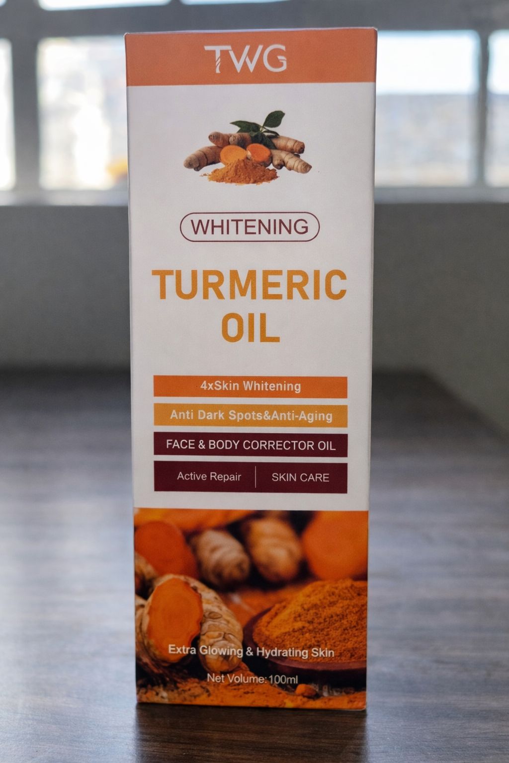 TWG WHITENING & BRIGHTENING TURMERIC OIL , FACE AND BODY CORRECTOR OIL
ANTI DARK SPOTS & ANTI AGING .