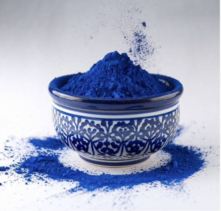 Moroccan blue nila powder for skin brightening and body care