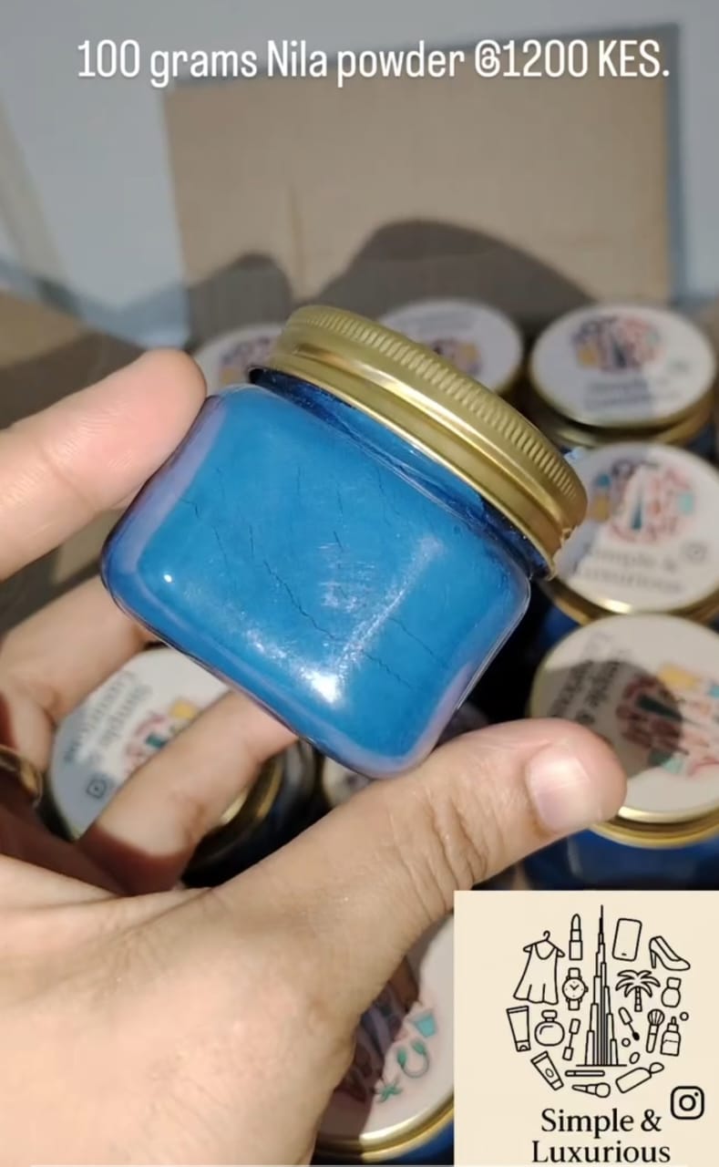 Moroccan blue nila powder for skin brightening and body care