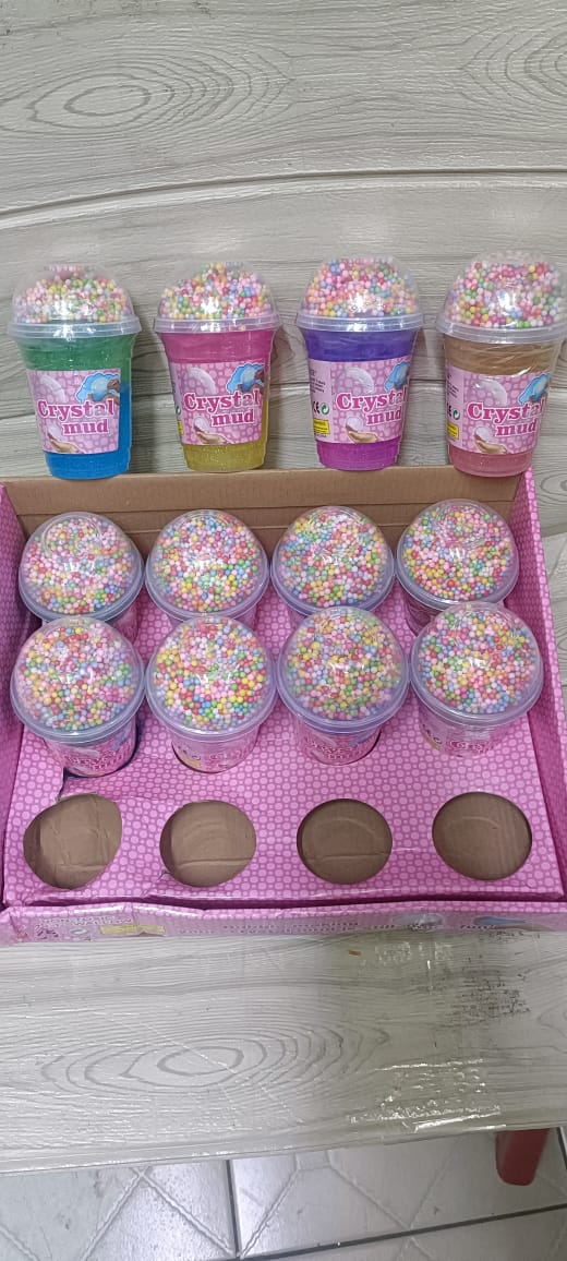 MUD SLIME. Bubble Making Crystal Mud Slime, Easy to mould, Non sticking. Great for stress relief, developing creativity and expanding your child's imagination. Ideal for crafts & school projects.