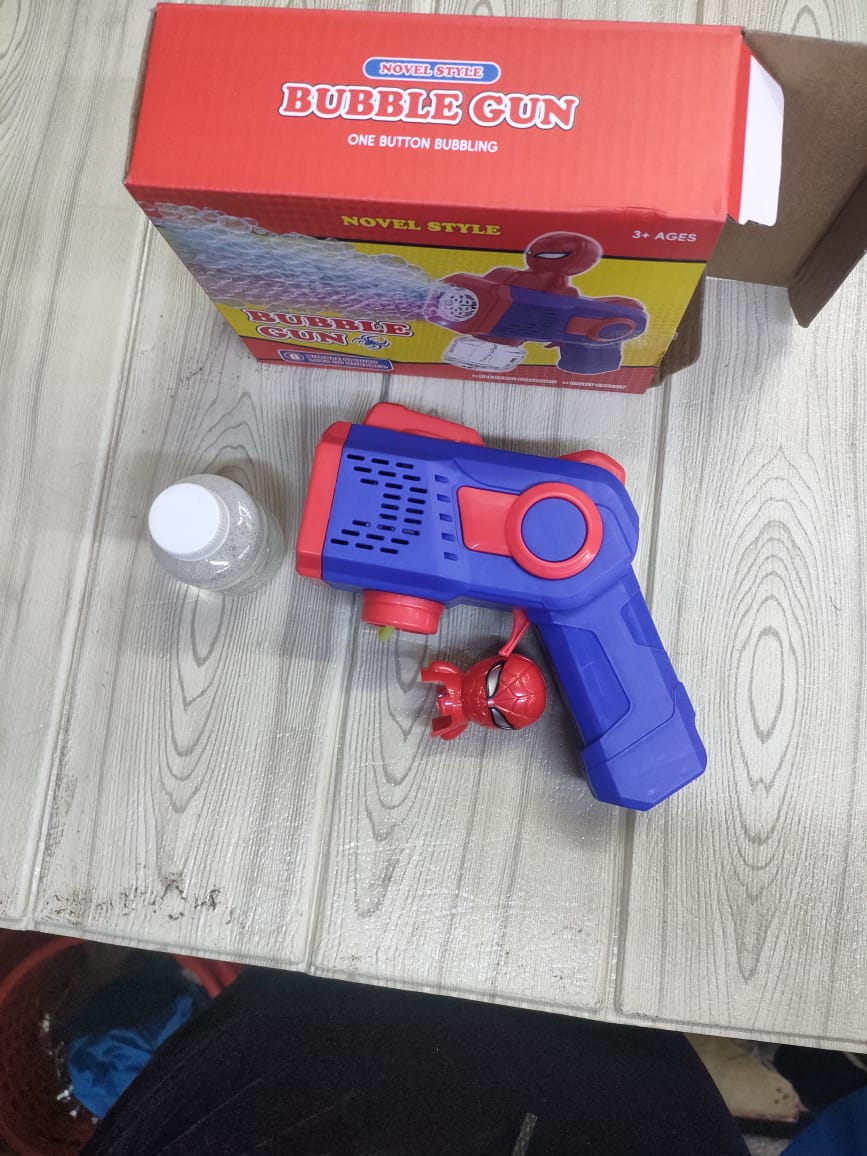 BUBBLE GUN. Battery-Operated Kids Bubble Gun with Light Effects – Outdoor Fun Toy, Automatic Bubble Blower Machine for Children Exciting Light-Up Bubble Blaster for Playtime,