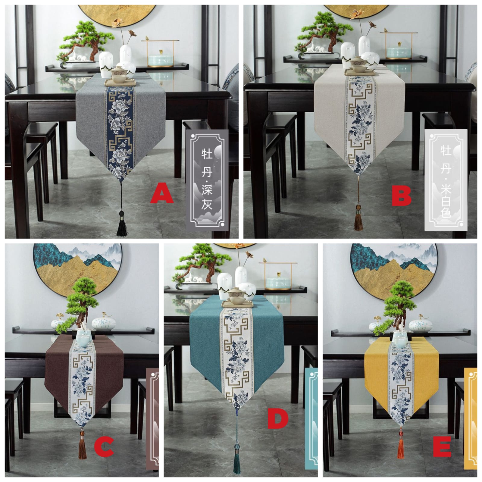 TABLE RUNNERS. Table runner 33* 180 cm, soft, durable, and wrinkle-resistant. Helps protect your table from spills, scratches, and heat while enhancing its appearance.