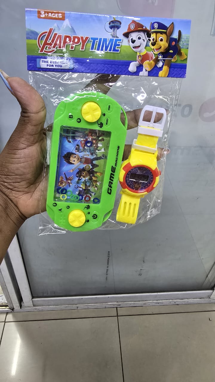 👶💦 Baby Boys & Girls Special Combo! ‼️‼️
🎮⏱ 2-in-1 FUN-TASTIC DEAL!

It’s a watch... it’s a game... it’s BOTH!
🧸 Keep little hands busy and faces smiling with this playful Water Game + Time Watch