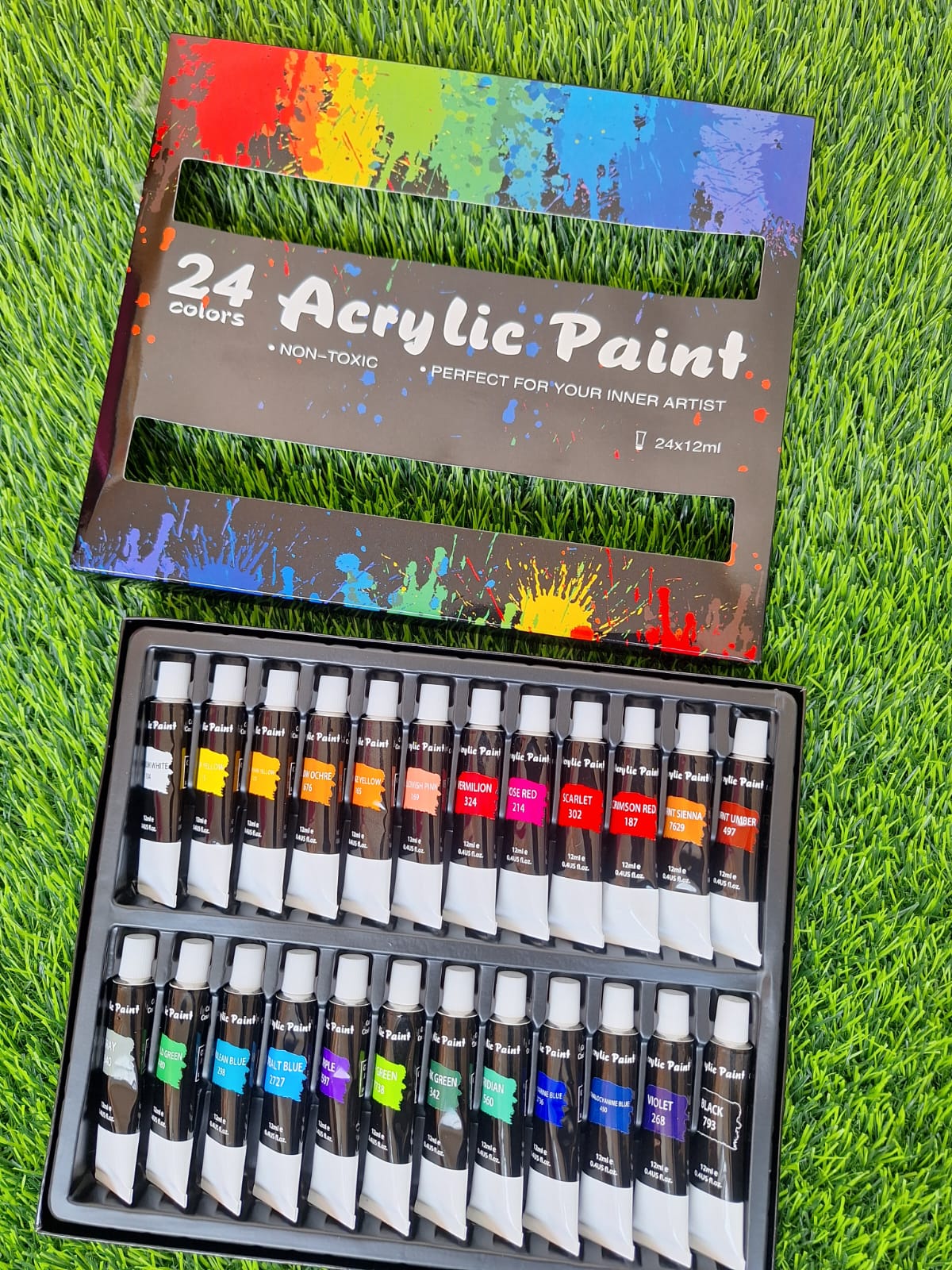 🎨 24-Color Acrylic Paint Set – Ignite Your Inner Artist! 🎨

Unleash a world of color with this vibrant set of 24 rich, non-toxic acrylic paints, perfectly packaged for every creative journey.
🖌️ Ea