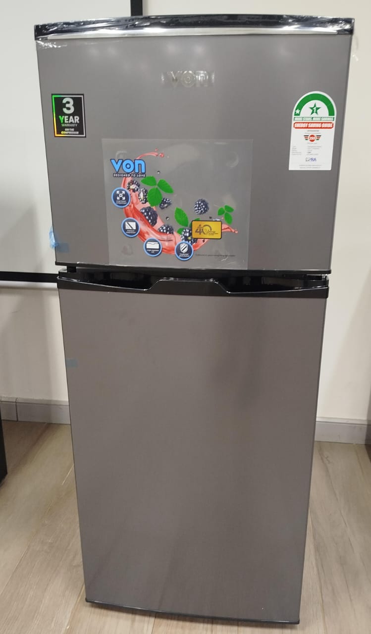 Von Fridge – Where Freshness Meets Style!
Keep your groceries cool and your kitchen cooler with the sleek, energy-efficient Von fridge. Designed for modern living, it offers generous storage, powerful