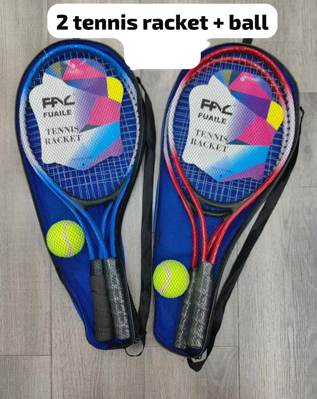 Tennis Set – 2 Rackets + Ball 🎾
Have fun and stay active with this Tennis Set featuring 2 rackets and a ball—perfect for friendly matches, practice sessions, or outdoor games with family and friends.