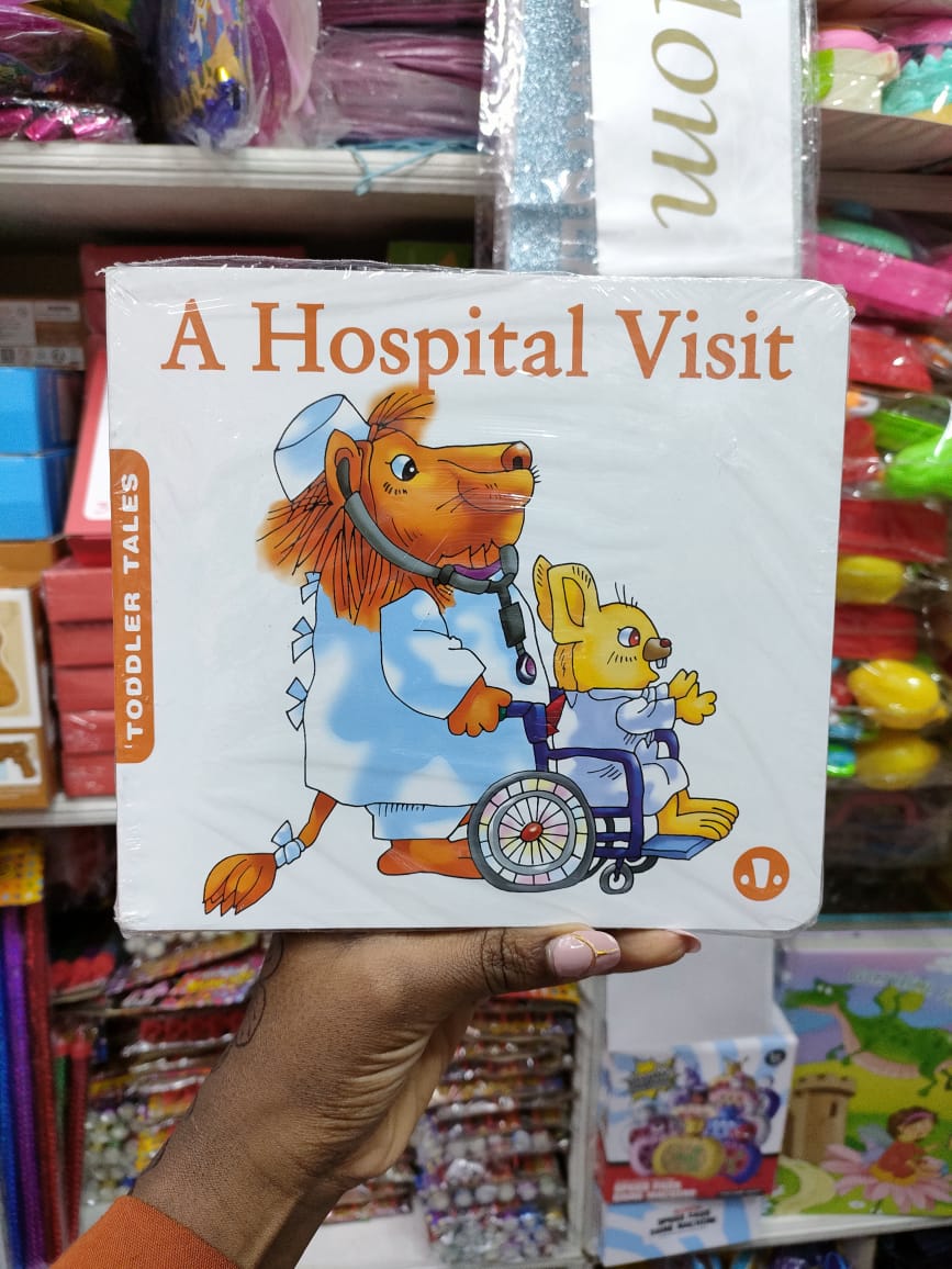 A hospital visit.... series of 10 different toddler storybooks 
It consists of;
🏥 A hospital visit 
🐐 Mr. Goat's farm
🐕 Spotty dog
🐶 A smart dog
🐸 Little frog 
🦷 The little dentist 
🛏️