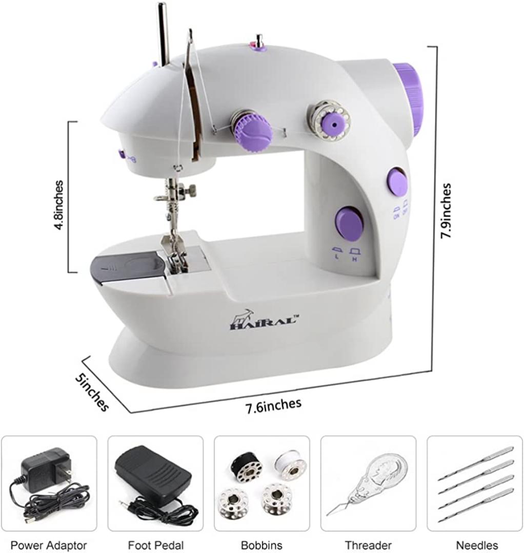 Sewing Machine Portable Mini Desktop Foot Pedal Night Light Household Straight Line Cutter Automatic Winding Mending Mini Household Items