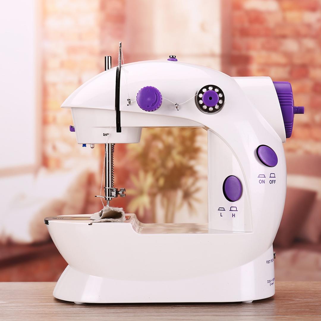 Sewing Machine Portable Mini Desktop Foot Pedal Night Light Household Straight Line Cutter Automatic Winding Mending Mini Household Items