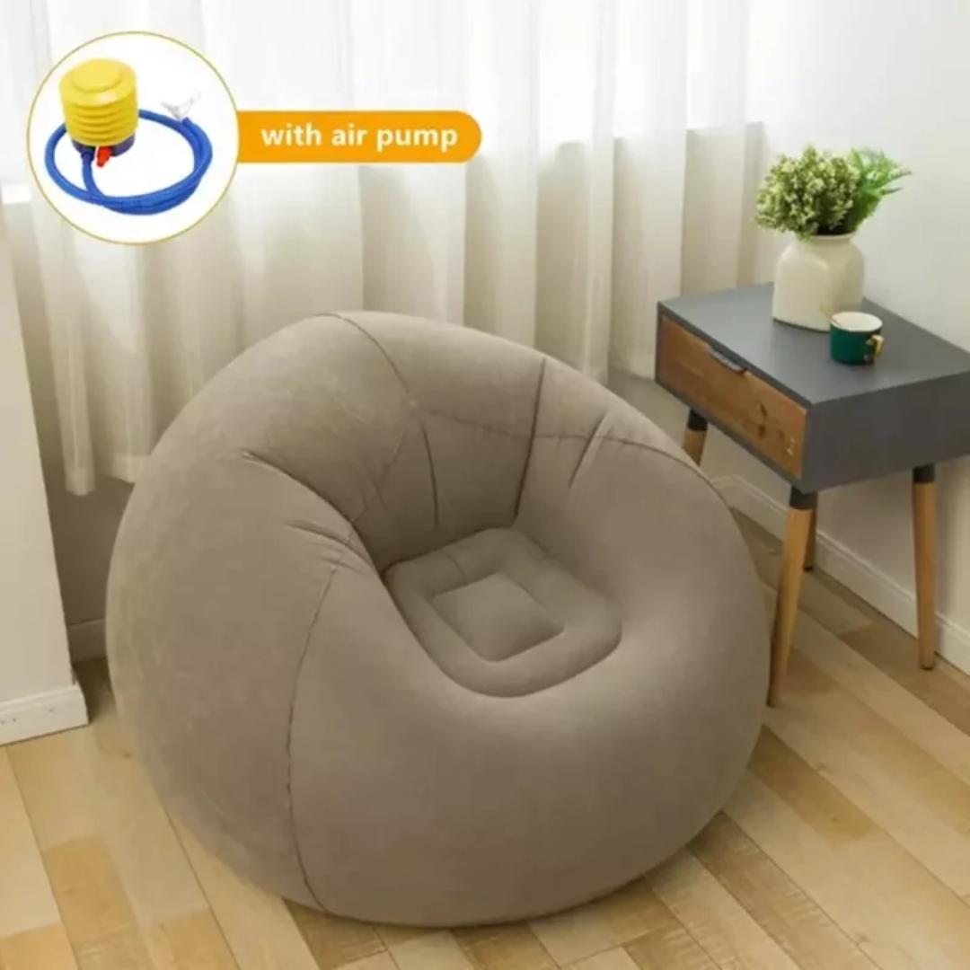 OFFER!! Large Lazy Inflatable sofa Seat / Inflatable Bean Bag with Free Pump