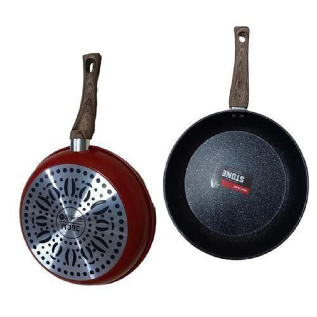 Generic Granite Heavy Duty Stone Nonstick Frying Pan / This frying pan is perfect for deep frying, shallow frying or making stir fried vegetables Its easy to clean as it is made of granite.