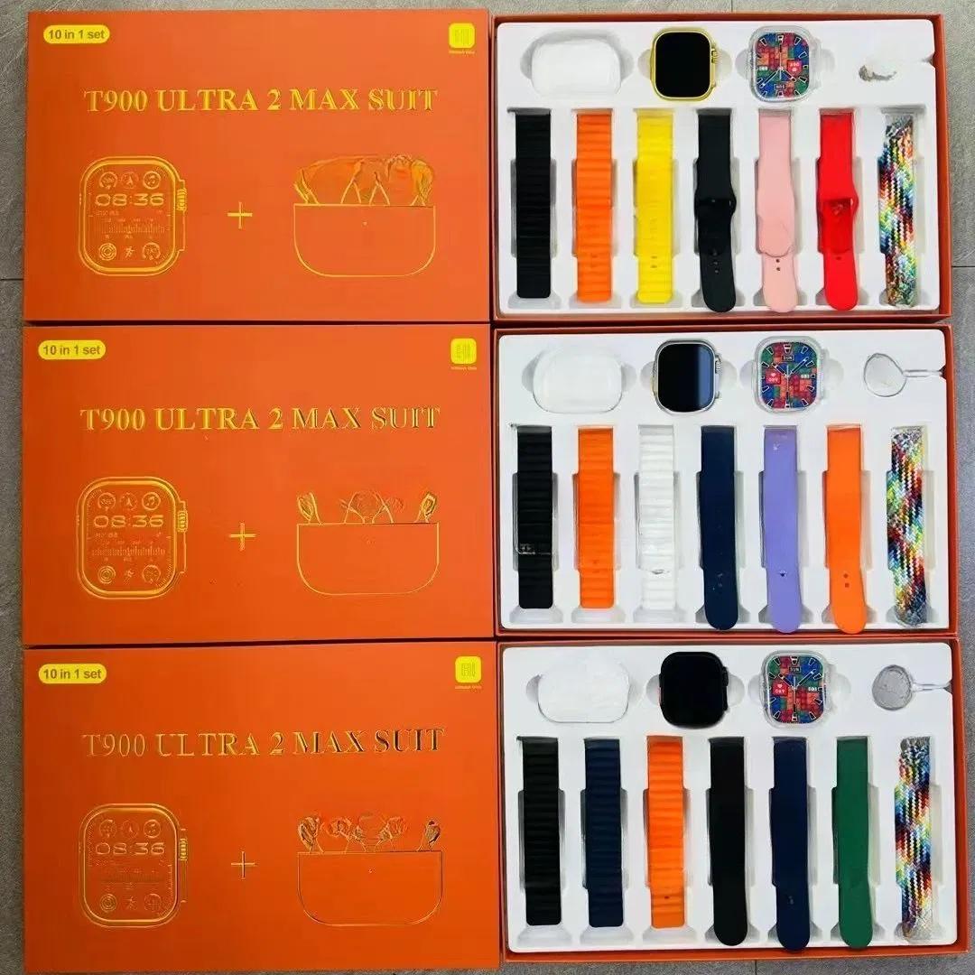 T900 ULTRA 2 MAX SUIT 10 IN 1 - Smart Watch. AND i20 Ultra MAX Suit 10in1 Set