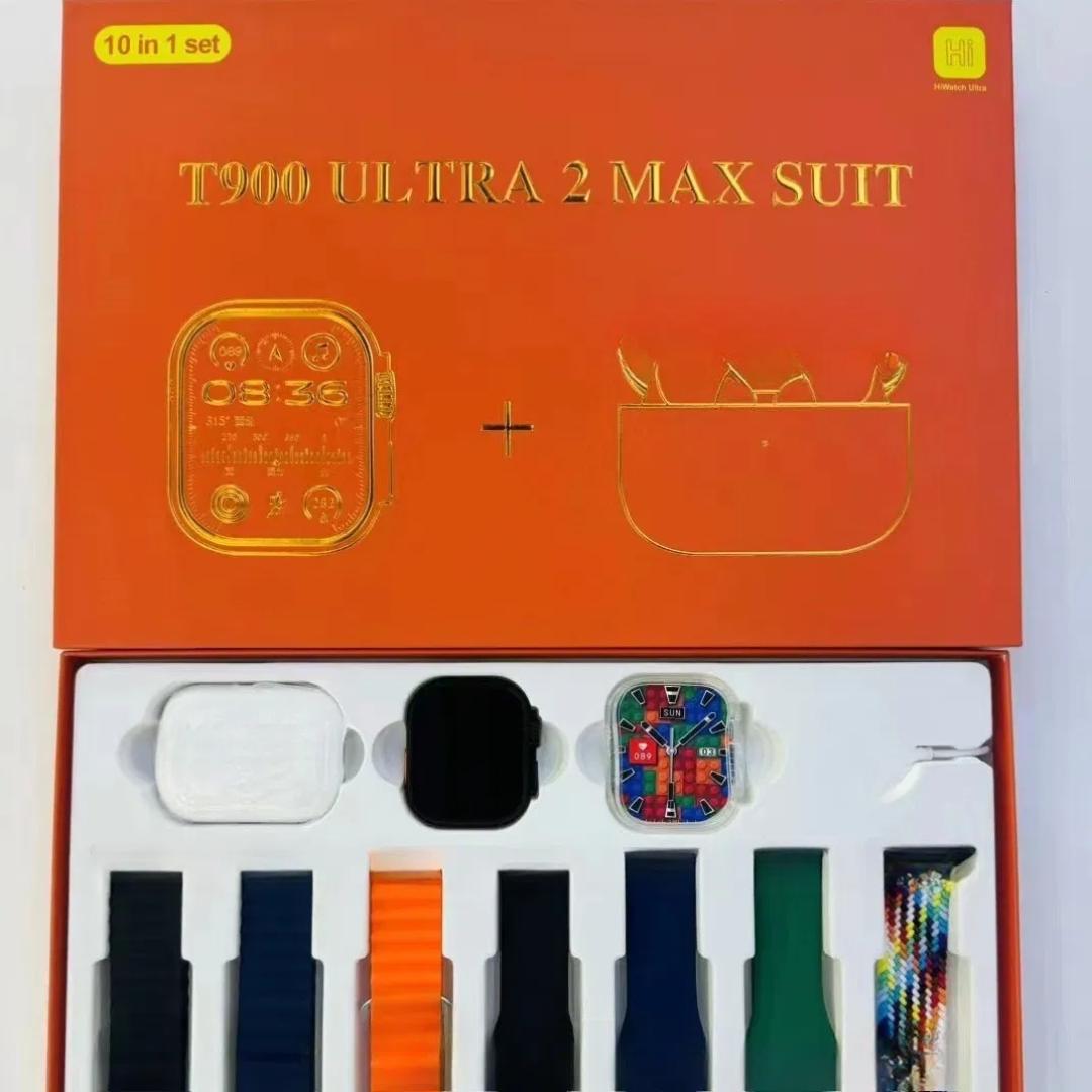 T900 ULTRA 2 MAX SUIT 10 IN 1 - Smart Watch. AND i20 Ultra MAX Suit 10in1 Set